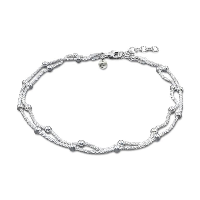 Silber-Fußkette mit Perlen | Schmuck Accessoire & Geschenk – KEONI SKY