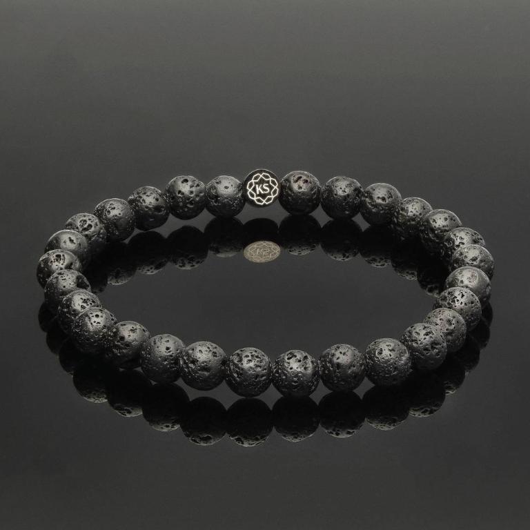 Unisex Armband aus Lavastein