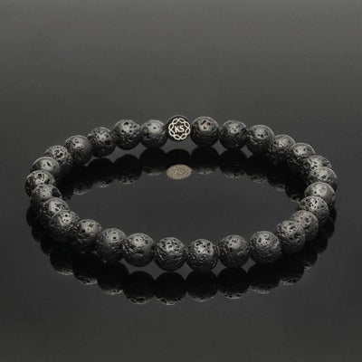 Unisex Armband aus Lavastein