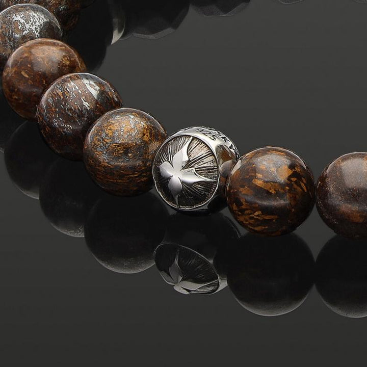 BRONZIT &amp; MATTER ONYX 8 MM | 925 SILBER | Essential SkyFlex-Armband