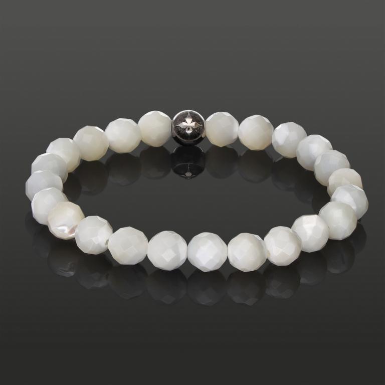 FACETTIERTES PERLMUTT | 925 SILBER | Essential SkyFlex-Armband
