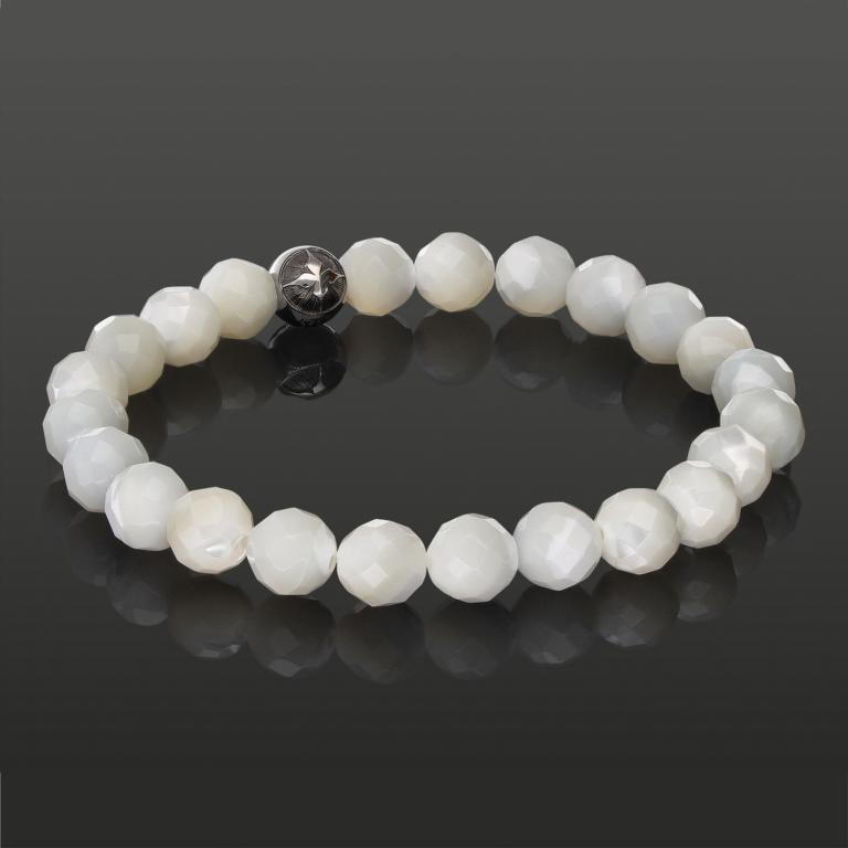 FACETTIERTES PERLMUTT | 925 SILBER | Essential SkyFlex-Armband