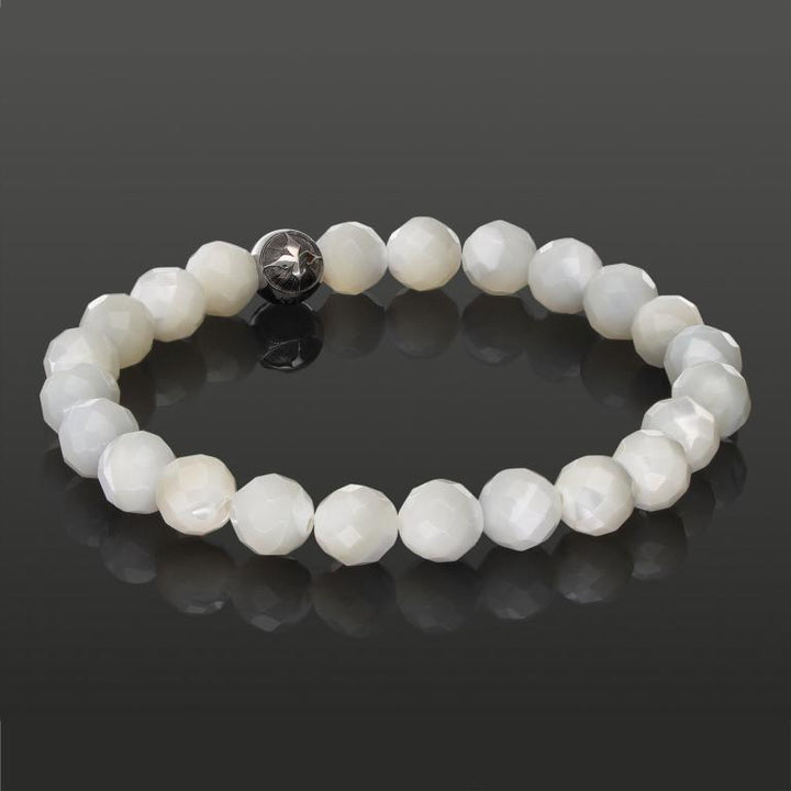 FACETTIERTES PERLMUTT | 925 SILBER | Essential SkyFlex-Armband
