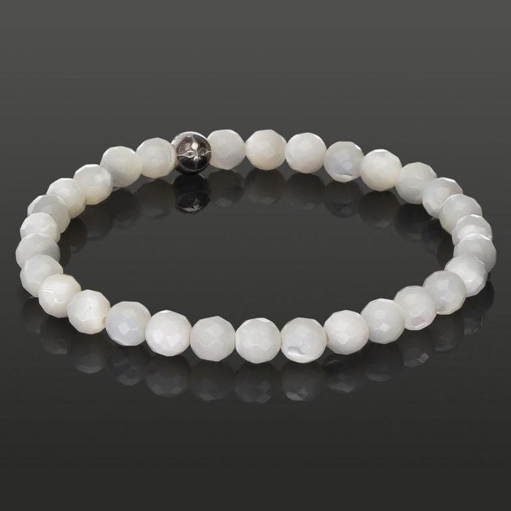 FACETTIERTES PERLMUTT | 925 SILBER | Essential SkyFlex-Armband