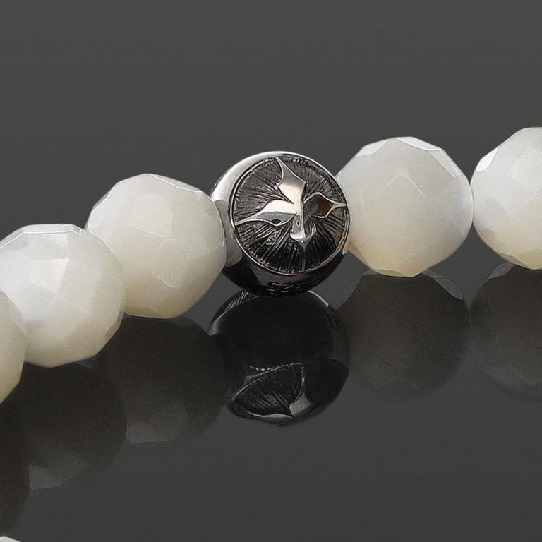 FACETTIERTES PERLMUTT | 925 SILBER | Essential SkyFlex-Armband
