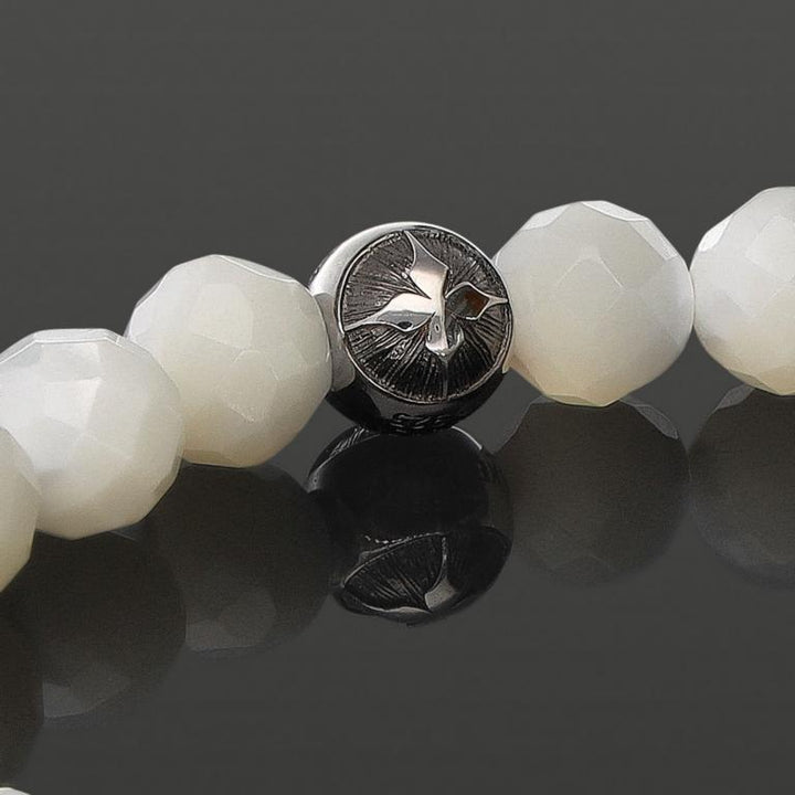 FACETTIERTES PERLMUTT | 925 SILBER | Essential SkyFlex-Armband