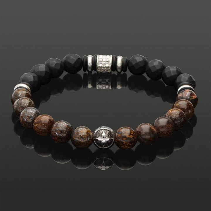BRONZIT &amp; MATTER ONYX 8 MM | 925 SILBER | Essential SkyFlex-Armband