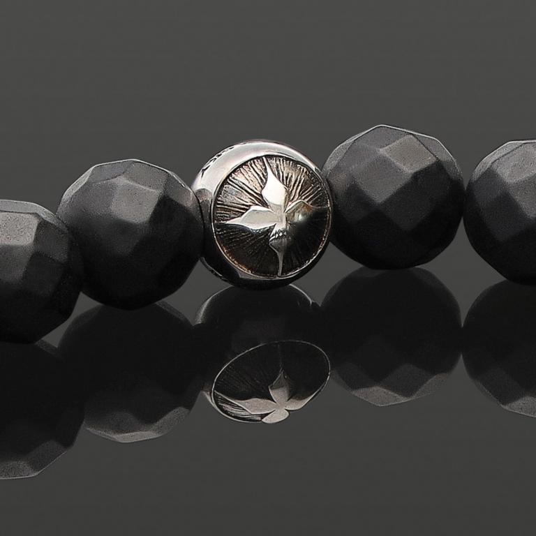 TURMALIN &amp; MATTER ONYX 8 MM | 925 SILBER | Essential SkyFlex-Armband