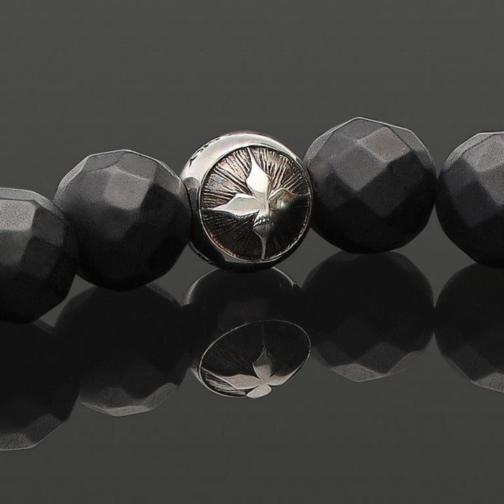 TURMALIN &amp; MATTER ONYX 8 MM | 925 SILBER | Essential SkyFlex-Armband