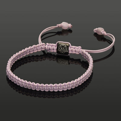 Makramee-Armband mit Kunzit & Perlseide-Knoten in 4mm
