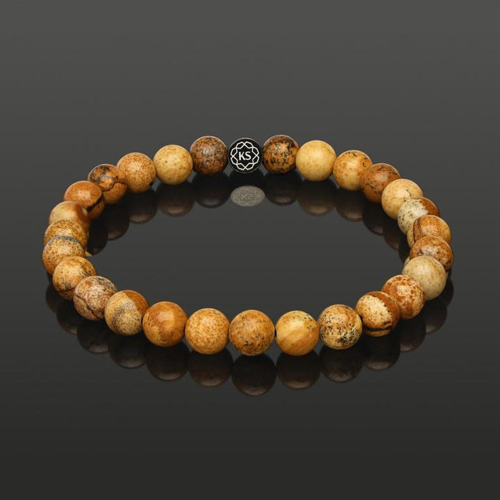 SkyFlex-Armband aus Holz-Jaspis