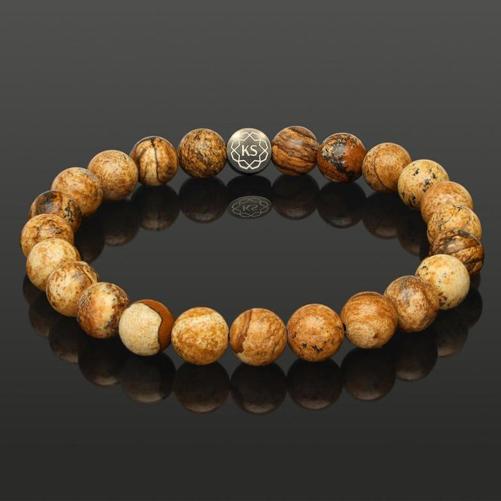 SkyFlex-Armband aus Holz-Jaspis