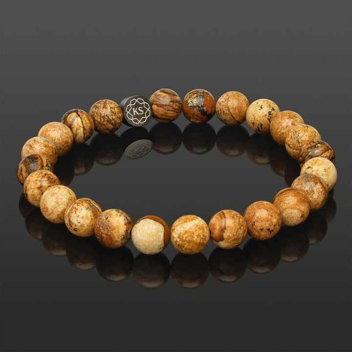 SkyFlex-Armband aus Holz-Jaspis
