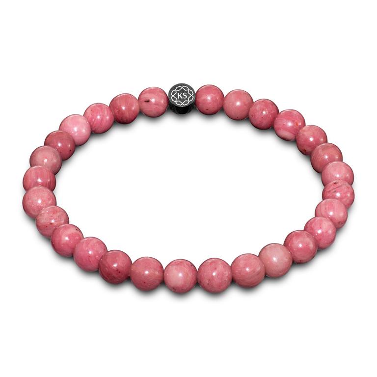 Damen SkyFlex-Armband aus rosa Rhodonit in 6mm