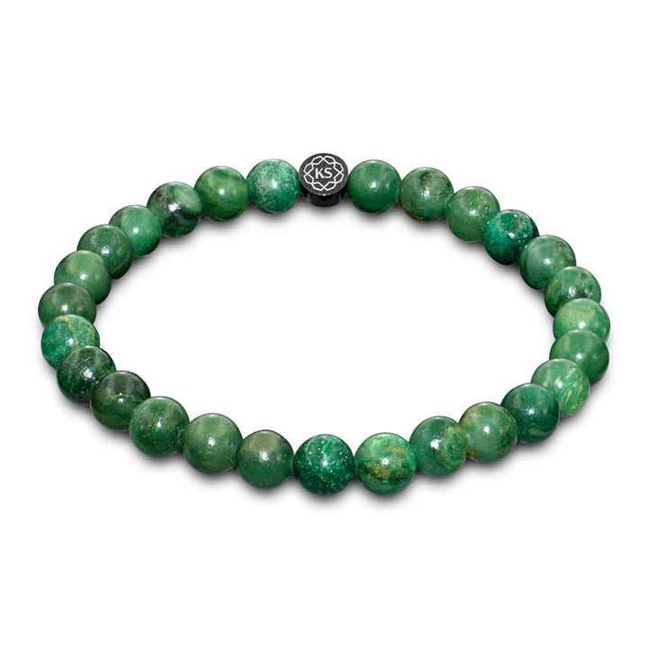 SkyFlex-Armband aus grüner afrikanischer Jade
