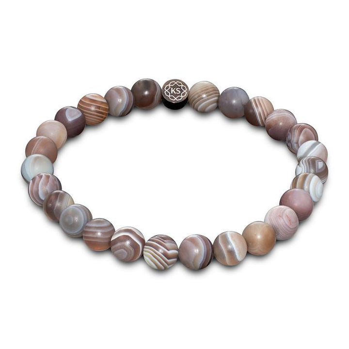 Damen SkyFlex-Armband aus mattem Botswana-Achat