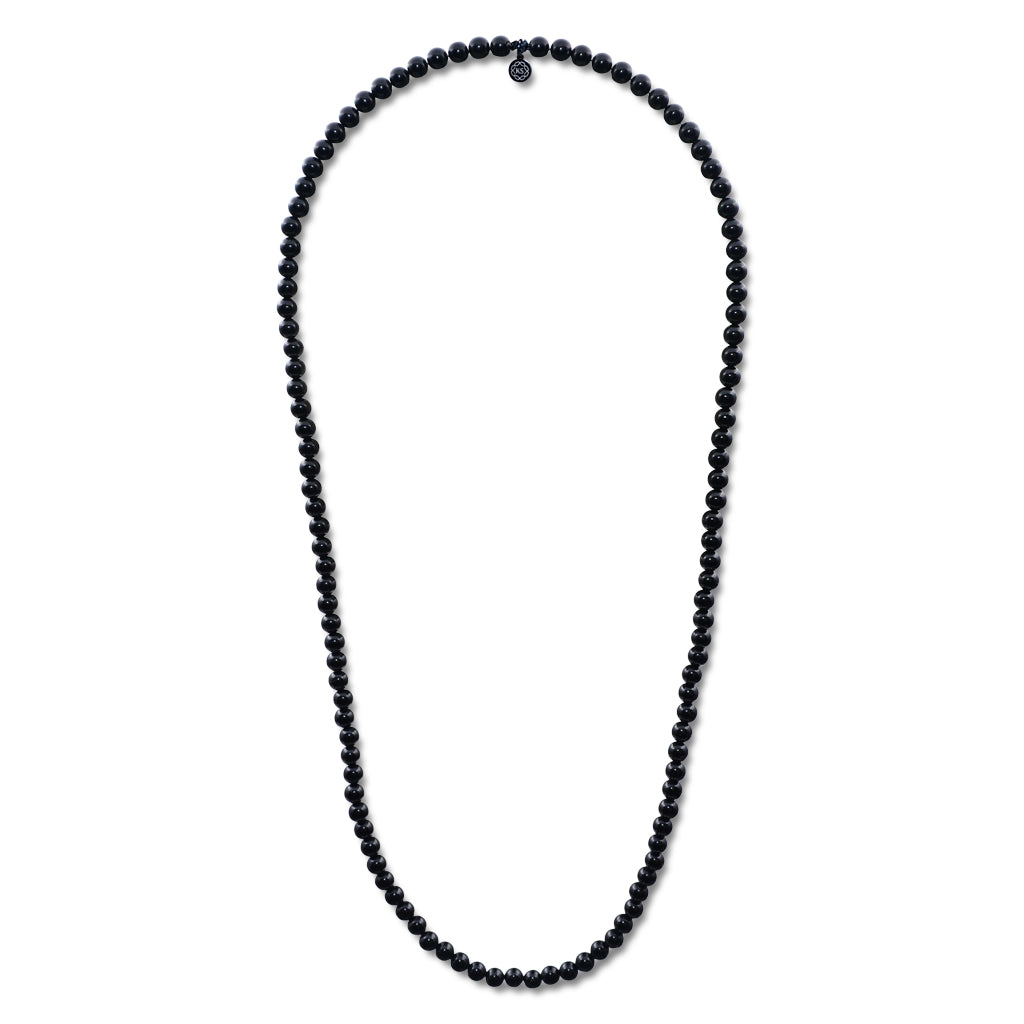 Perlenkette aus glänzendem Onyx